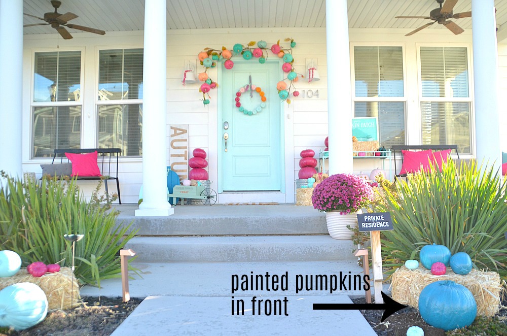 Colorful Fall and Halloween Porch Ideas. Create a whimsical porch for your home! 