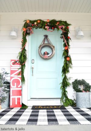 galvanized farmhouse holiday wreath - charming village wreath