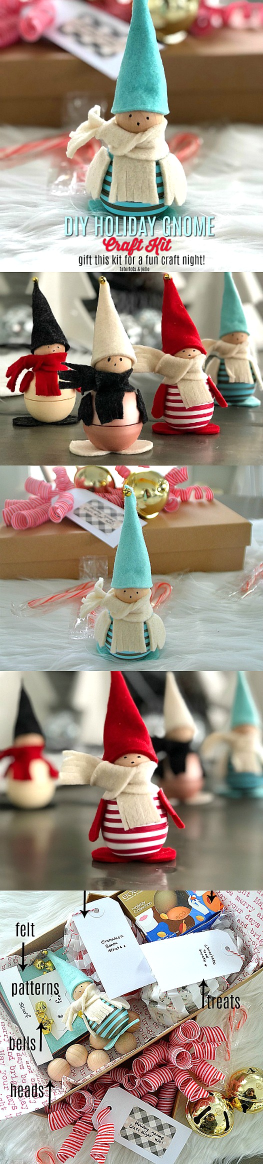 Holiday Gnome Craft Kit - fun craft night idea! 