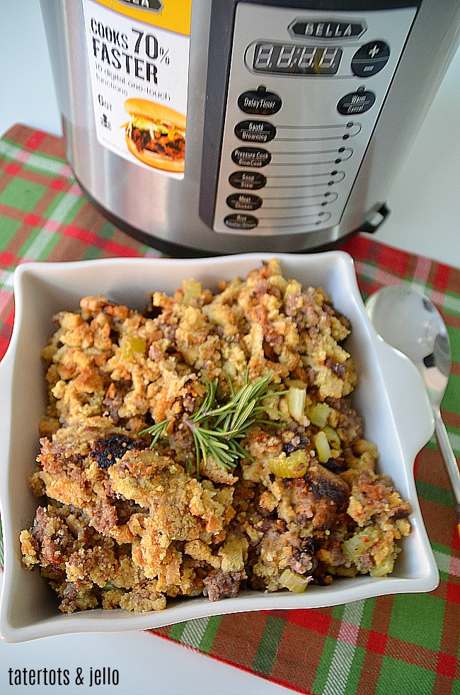 Instant Pot Sausage Stuffing ~Sweet & Savory