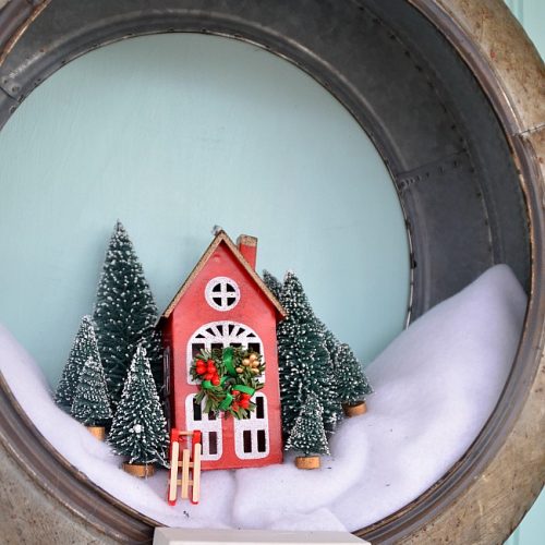 galvanized farmhouse holiday wreath