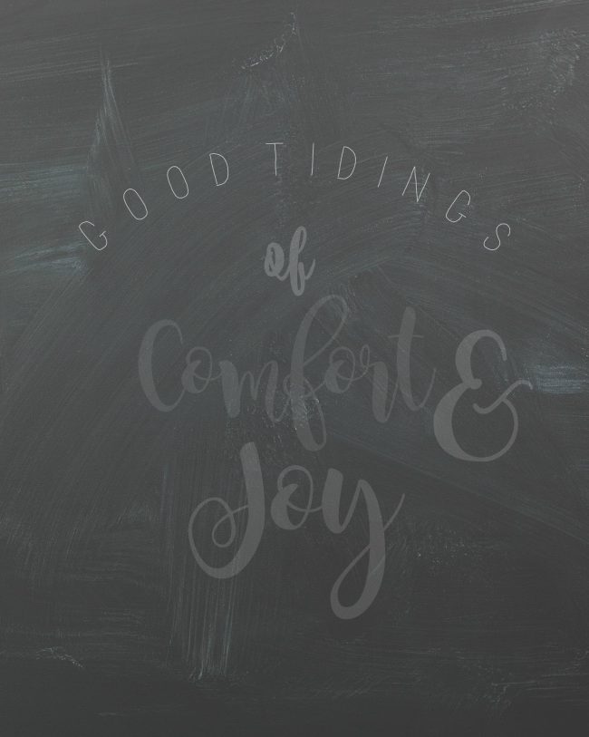 Good Tidings Holiday Chalkboard Template 