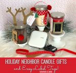 Holiday Neighbor Gifts and EASY Label Tags- Snowman, Santa and Reindeer!