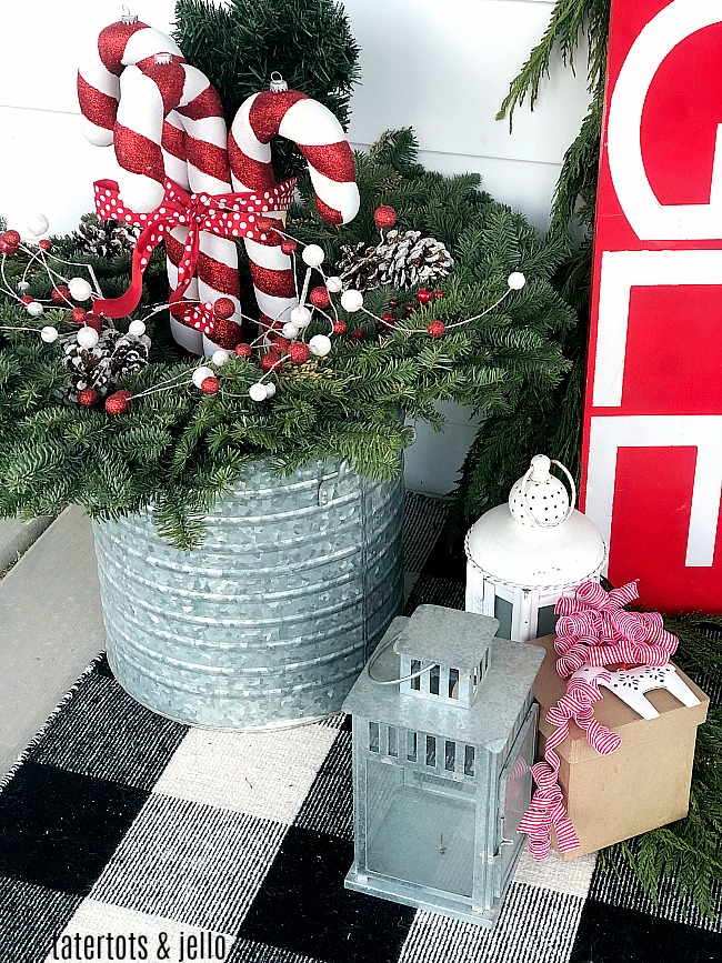 Holiday Home Tour Candy Cane Porch