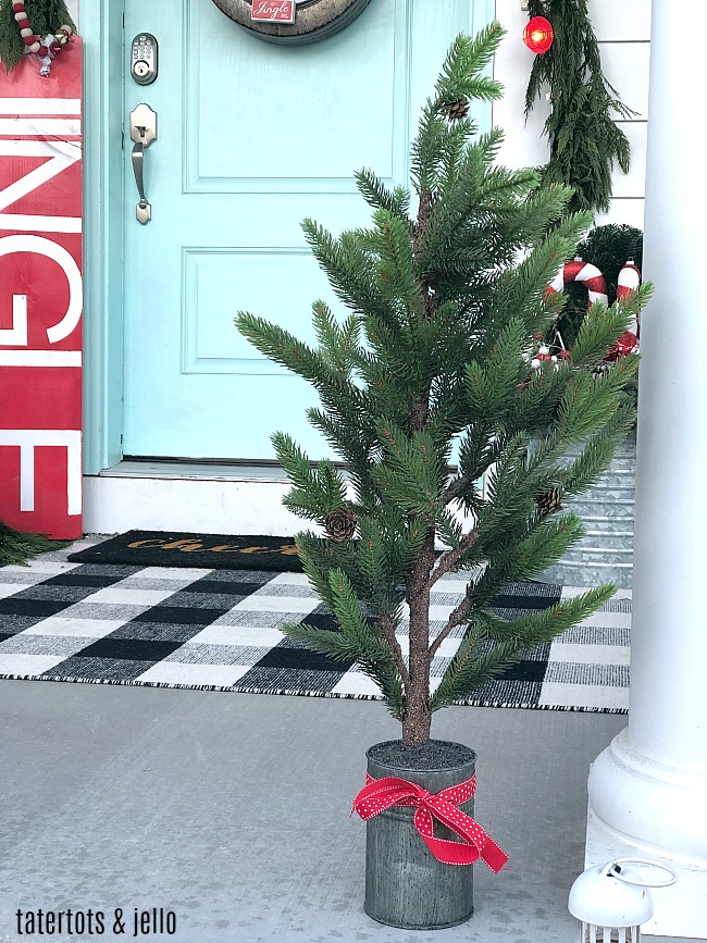 Holiday Home Tour Candy Cane Porch