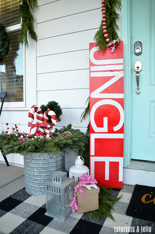 Holiday Home Tour Candy Cane Porch