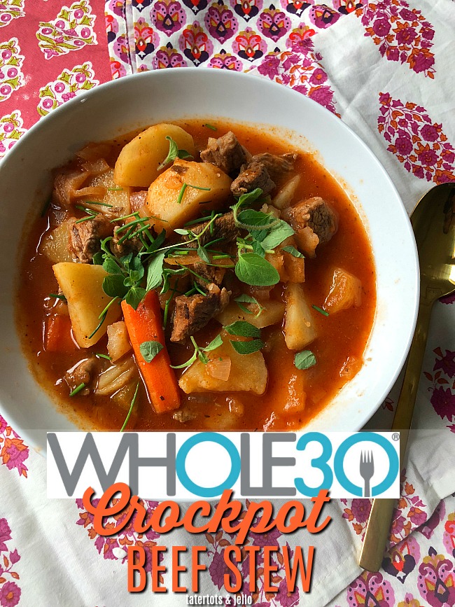Whole 30 Beef Instant Pot Veggie Soup - its SO good and hard to believe that is Whole 30 too!