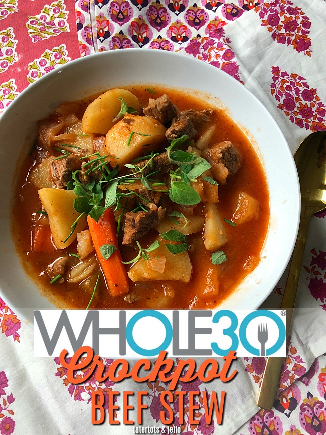 The Most AMAZING Whole 30 Crockpot Beef Stew YUM!