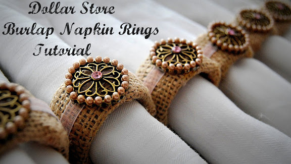 Dollar Store Burlap Napkin Rings 