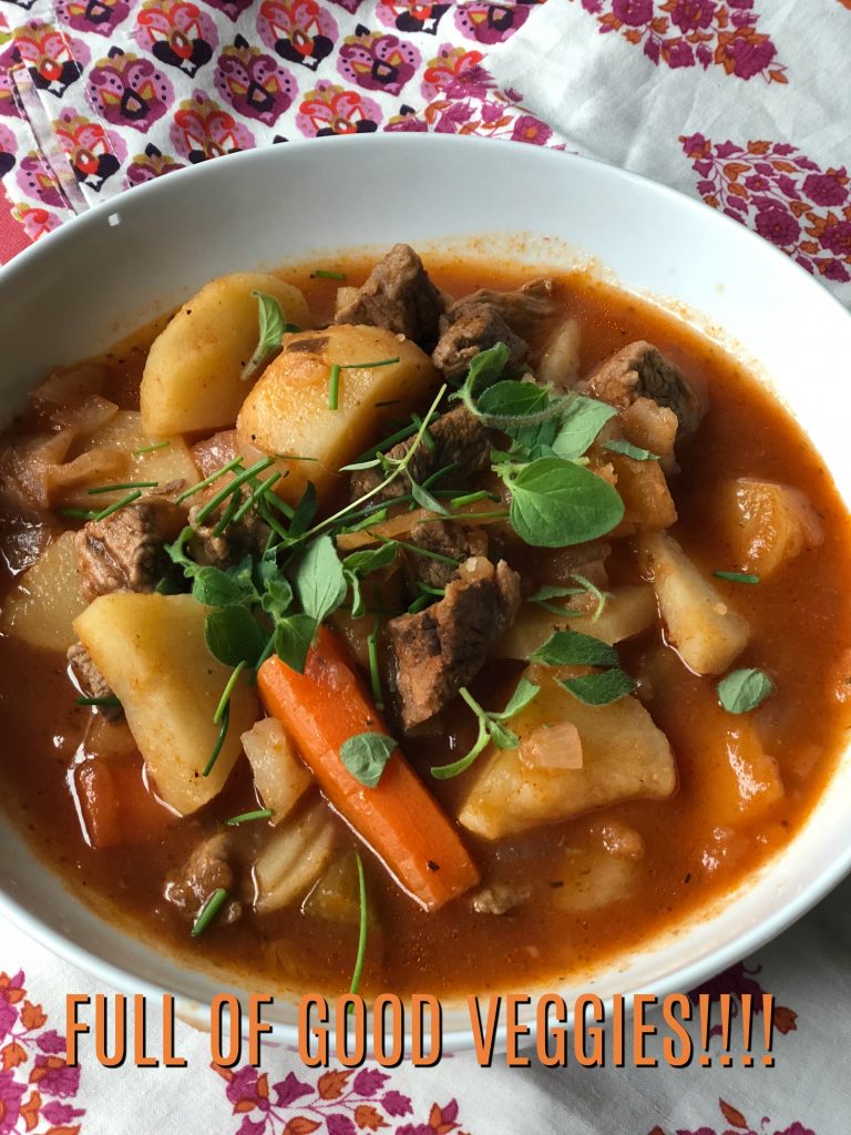 Whole 30 Beef Instant Pot Veggie Soup - its SO good and hard to believe that is Whole 30 too! 