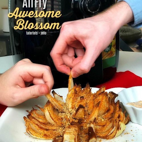 Healthier AirFry Awesome Blossom - make the ultimate appetizer in your AirFry for a delicious game day treat that beats a crowd and has almost 75% less calories than the deep fried version!
