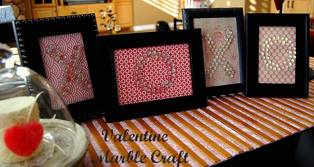 xoxo Valentine Marble Craft Dollar Store 