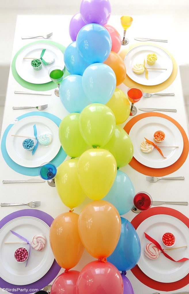 colorful spring balloon garland