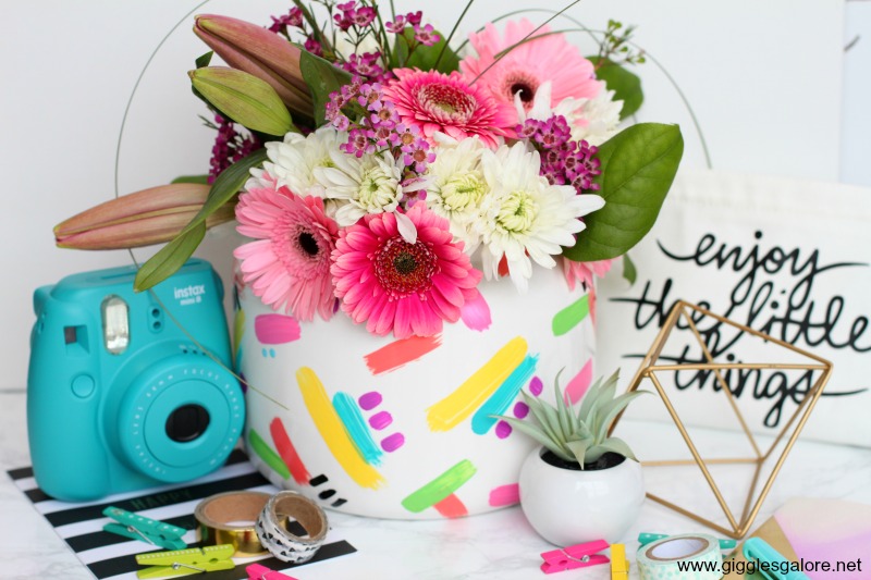 DIY brushstroke vase 