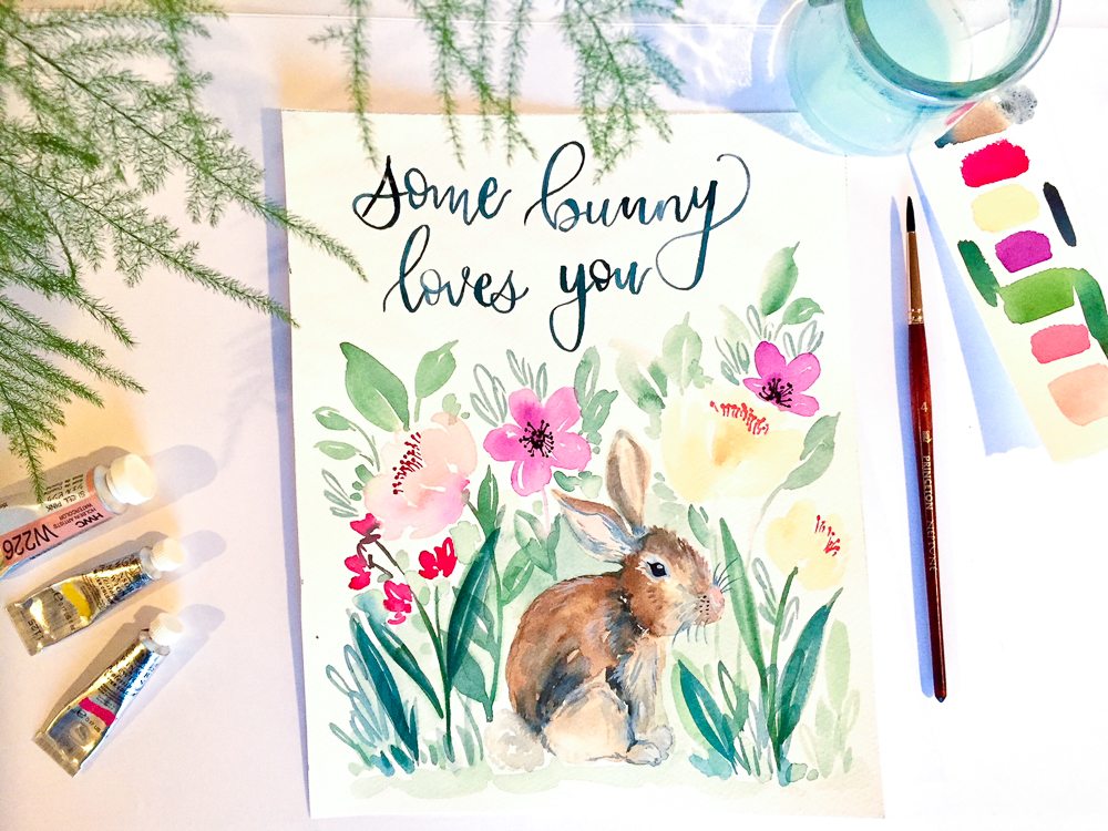 spring bunny printable 
