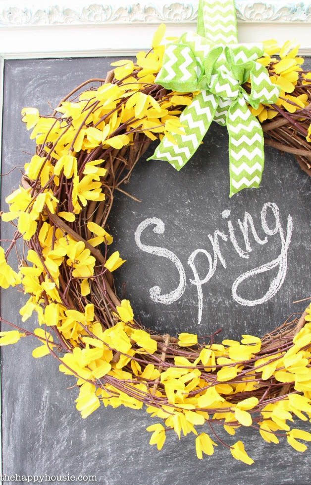 spring yellow floral wreath 