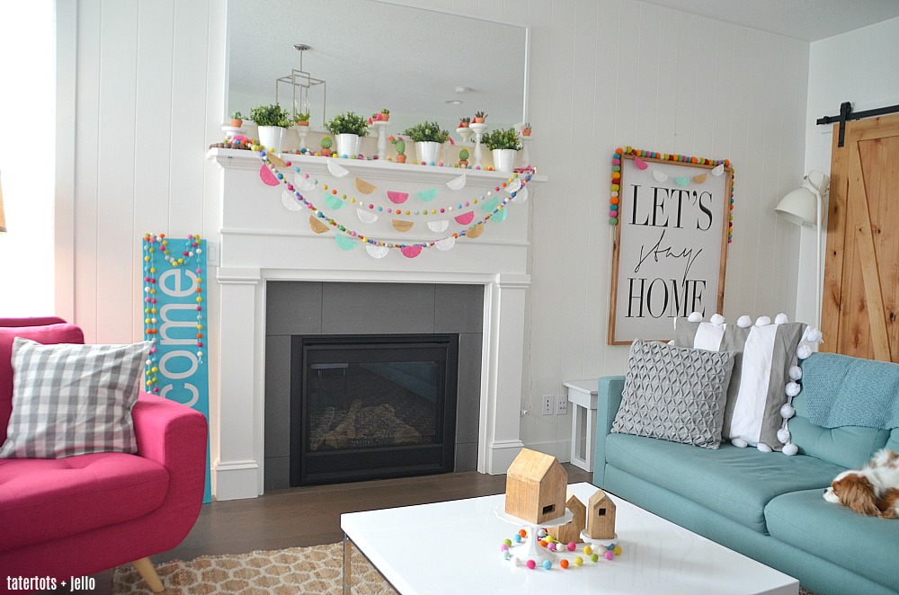 5 Minute Spring Doily Garlands - easy and inexpensive, they will brighten your home for Spring, Summer, Cinco de Mayo and parties!