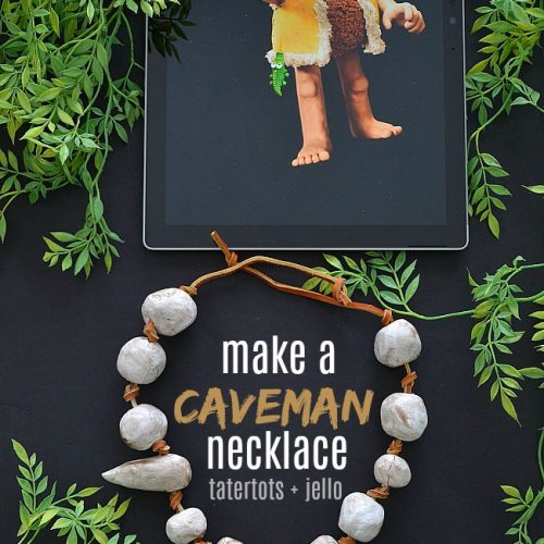 Kids Craft - Make a Clay Caveman Necklace. It's fun to make and wear!