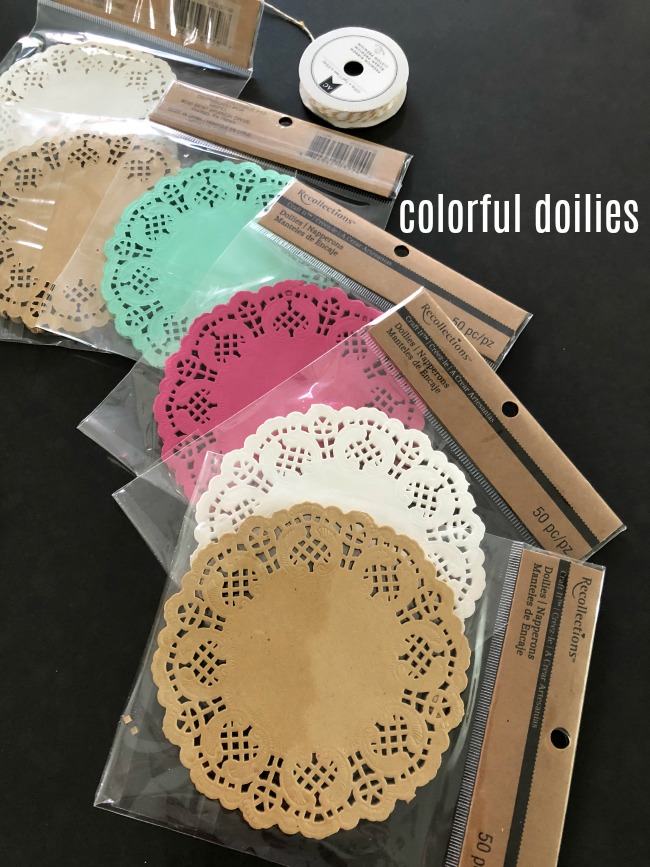 5 Minute Spring Doily Garland - brighten up your home! 