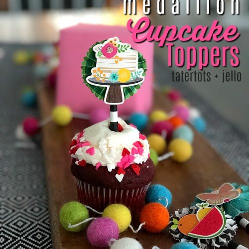 DIY Medallions Cupcake Toppers with Patio Party Paper line