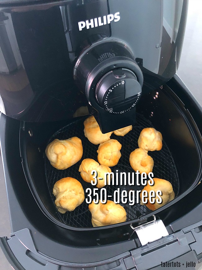 3 Minute Airfry Cinnamon Sugar Donut Holes are so easy to make! You use pre-packaged biscuit dough and they are ready in 3 minutes and much healthier than deep frying! 