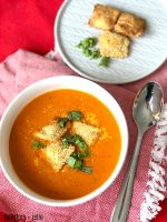 Instant Pot Creamy Tomato Bisque Soup + Airfry Crispy Ravioli = the ultimate winter meal!