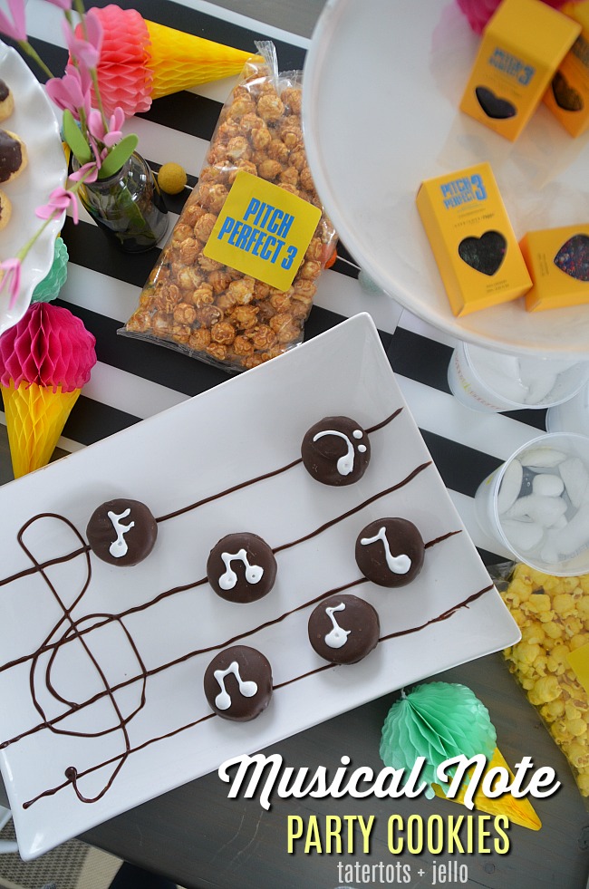 Musical Note Party Cookies - pitch perfect party ideas. Easy ways to celebrate a musical birthday party!