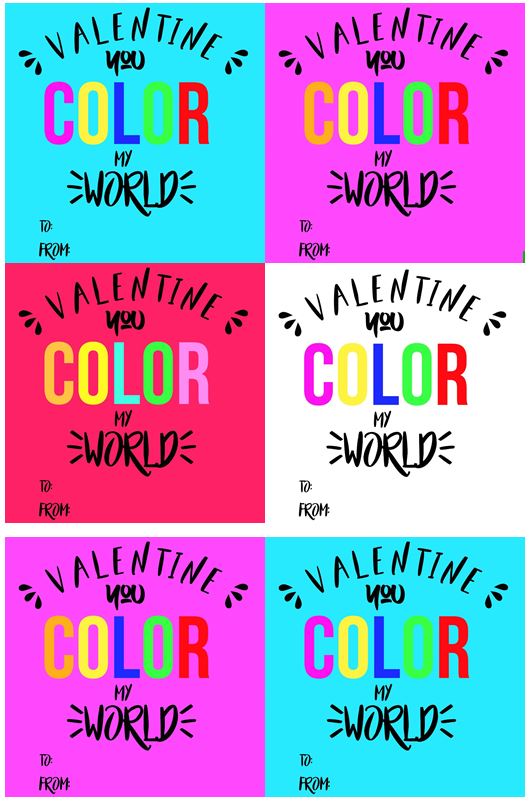 printable colorable valentine tags