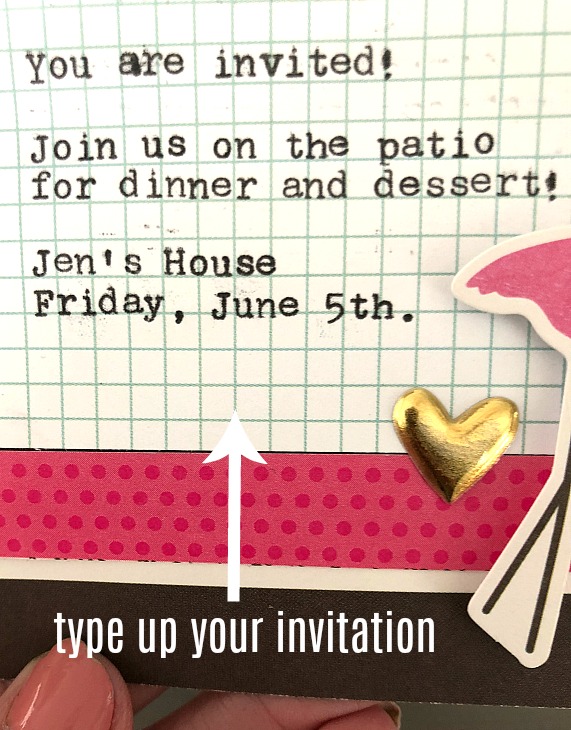 Patio Party invitation card tutorial - make a bright and happy invitation! 