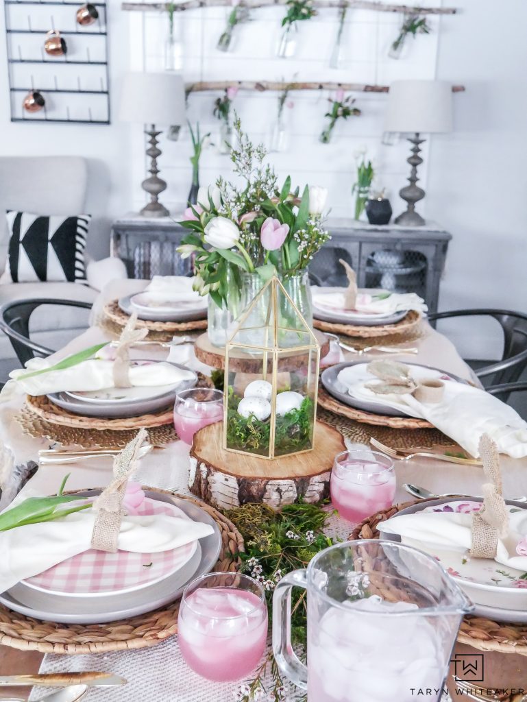 farmhouse spring tablescape 