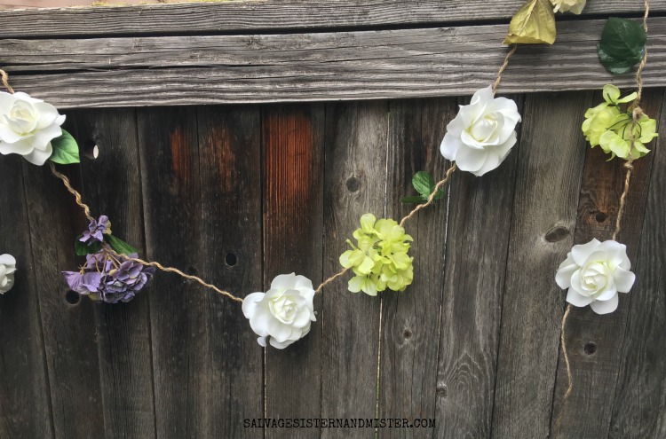 farmhouse spring flower garland 