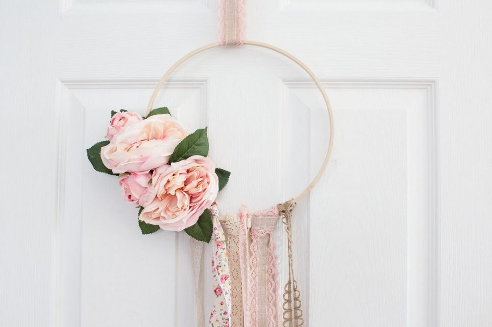 modern hoop boho wreath 