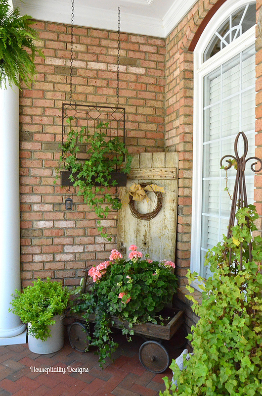 Spring Porch with fresh greens.