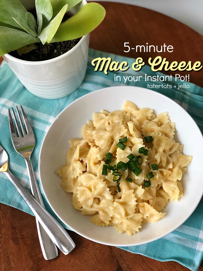 5-minute mac and cheese in your Instant Pot - cut out all of those artificial ingredients and make this super easy and delicious mac and cheese in your pressure cooker.