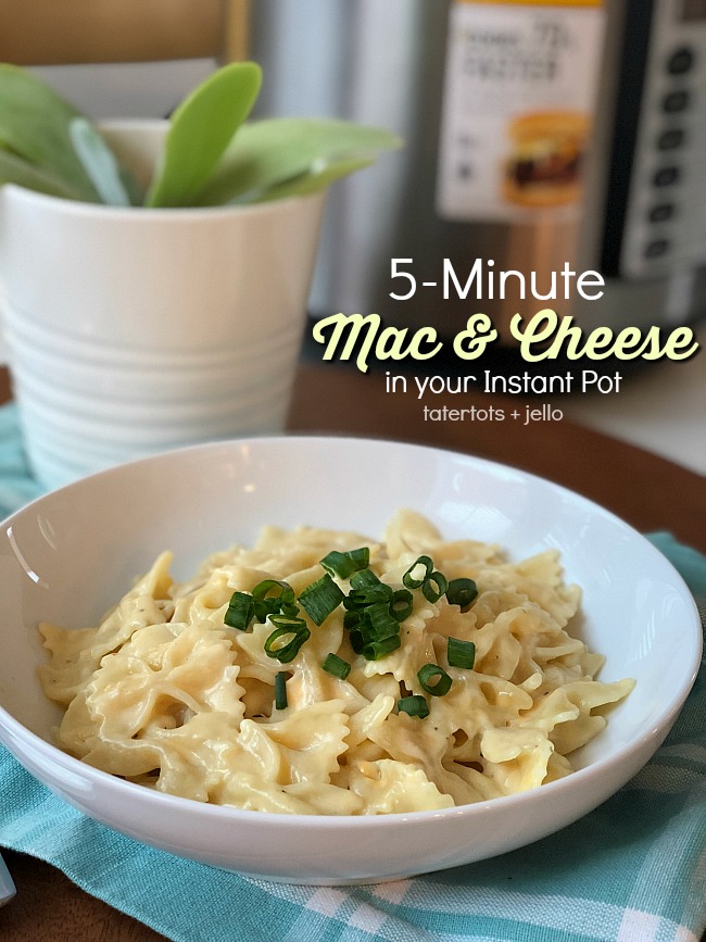 5-minute mac and cheese in your Instant Pot - cut out all of those artificial ingredients and make this super easy and delicious mac and cheese in your pressure cooker.