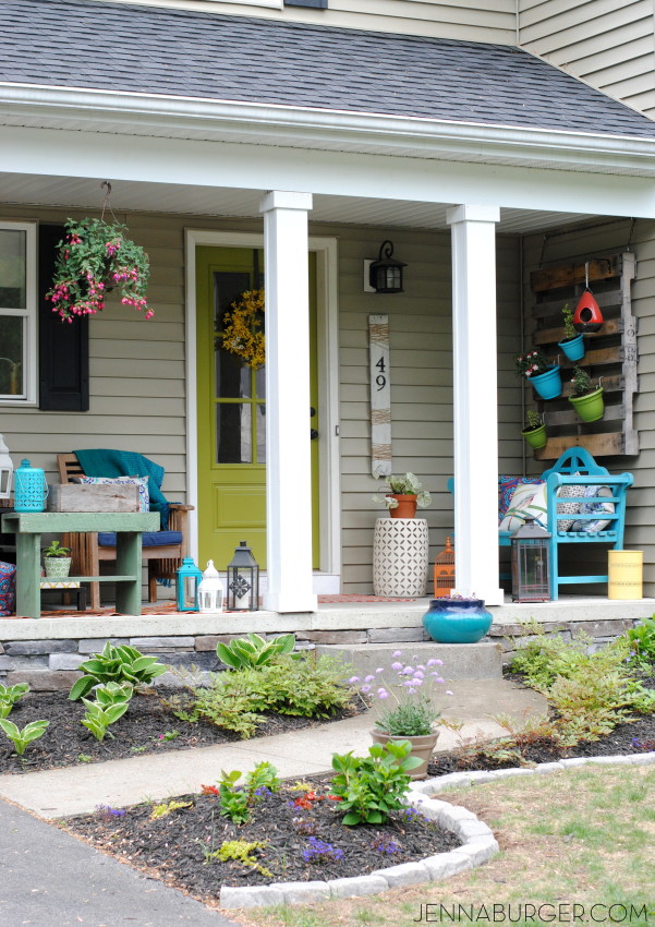 Spring bright and colorful porch ideas. 