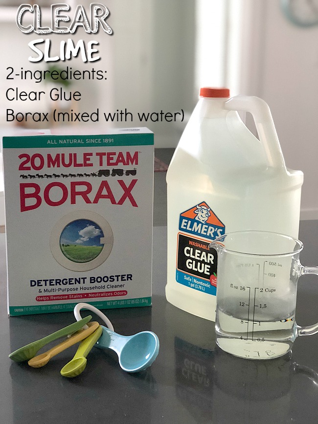 EASY NO BORAX CLEAR SLIME DIY! 