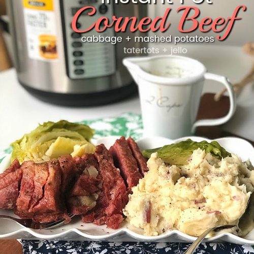 Corned Beef, Cabbage and Mashed Potatoes all in the Instant Pot - SO much faster and even more tender than cooking it in the oven!