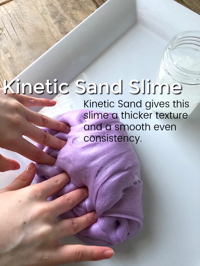 Kinetic Sand Slime - stretchy slime with a smooth sandy texture is so fun to play with! 