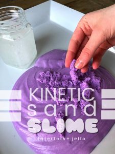 Kinetic Sand Slime - stretchy slime with a smooth sandy texture!