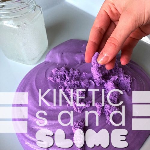 Kinetic Sand Slime - stretchy slime with a smooth sandy texture is so fun to play with!