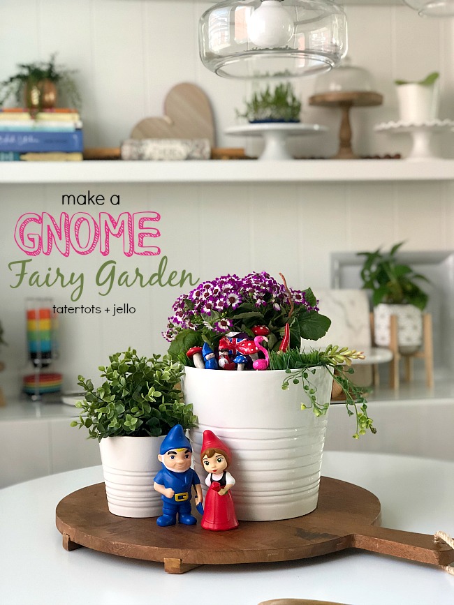 Kids Carft - Make a DIY Fairy Gnome Garden. Kids will love making figures out of clay and creating a whimsical garden!