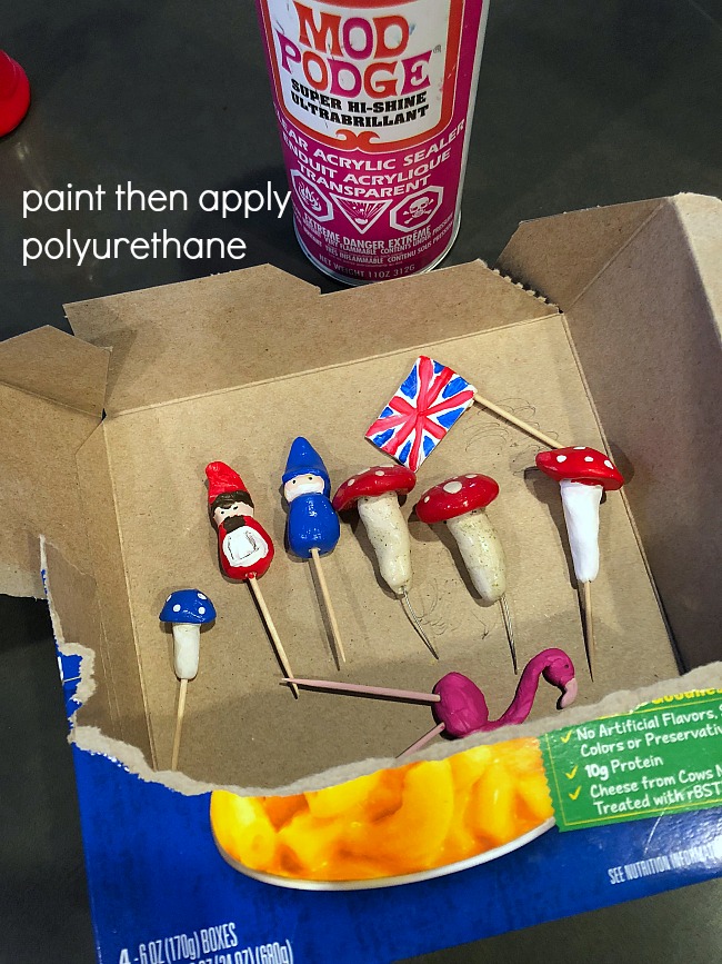 Paint then poly fairy garden instructions