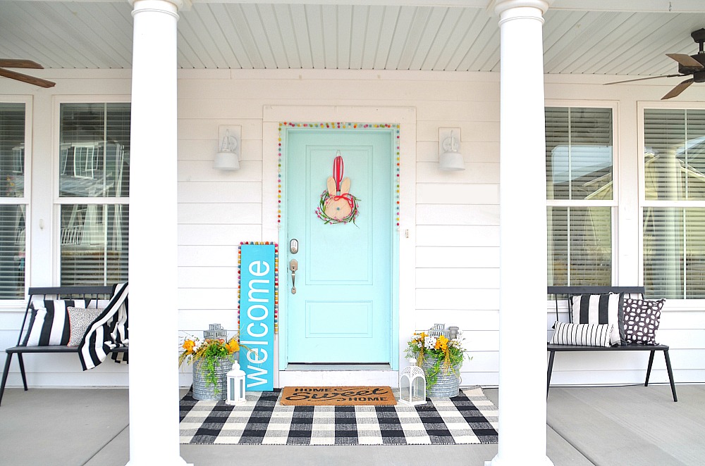 5-Minute Spring Bunny Wreath - an easy and inexpensive way to bring Spring into your home! 