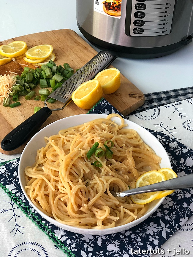 How to Make Instant Pot Lemon Parmesan Pasta in 8 minutes!