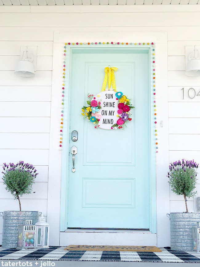 How to make a felt flower hoop saying wreath