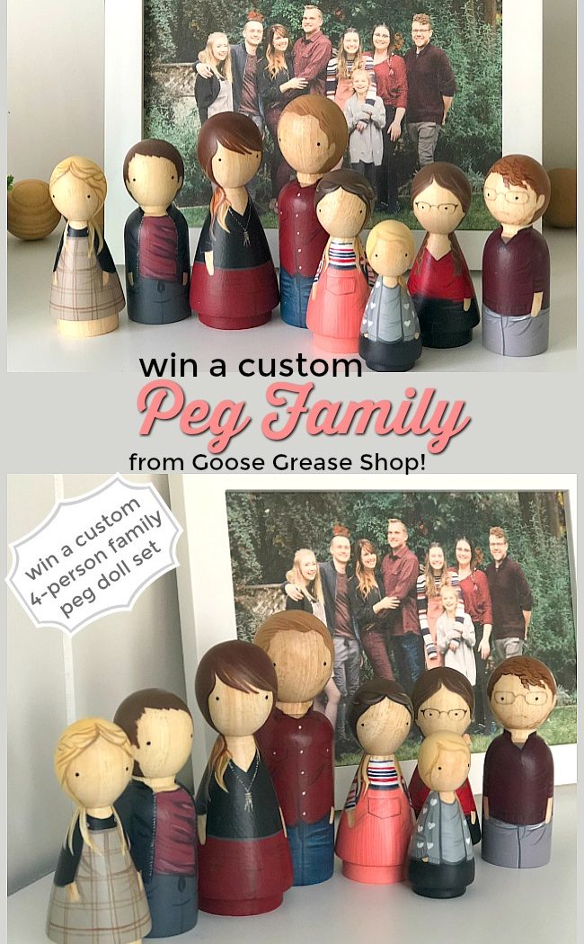 Giveaway — Win YOUR own peg family from Goose Grease!