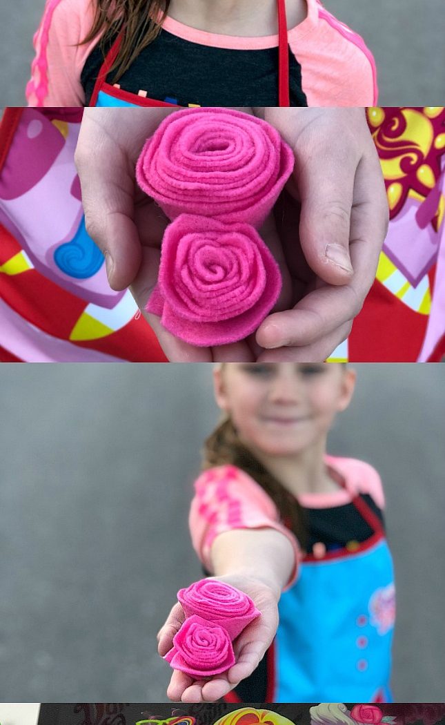 Kids Felt Flower Hair Clips tutorial