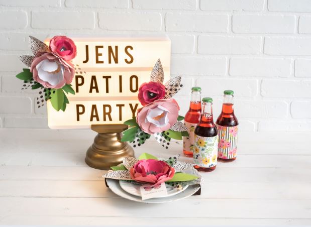 Dress up your marquee lightbox with paper flowers. You can change them out throughout the year. It's an easy way to make your lightbox the centerpiece of your home decor! 