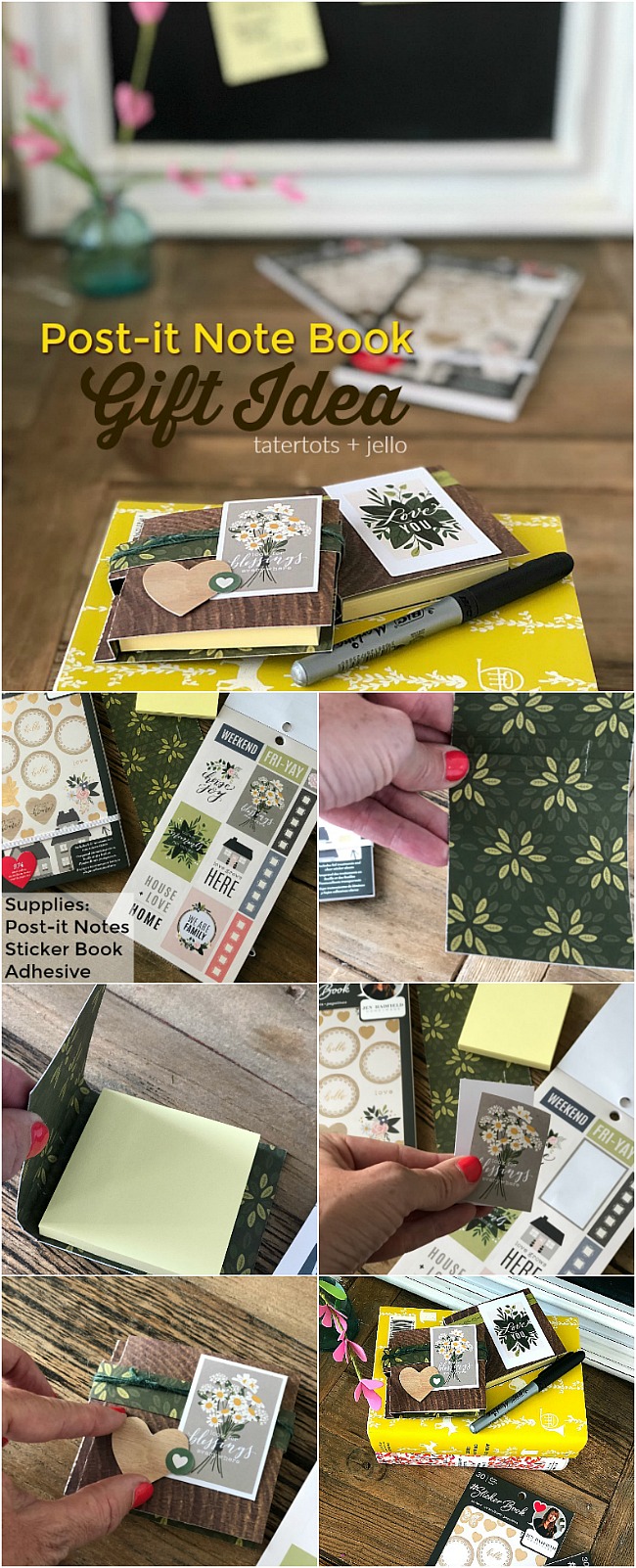 Create a Post-it Note book using sticker books! Sticker books have more than 900 handy and beautiful stickers that are great for making all kinds of projects! 